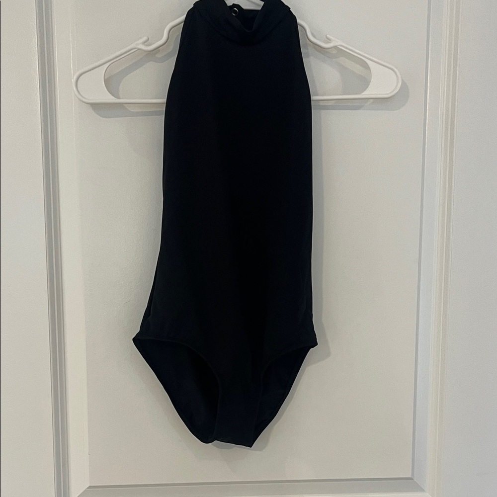 Women’s High-Neck Leotard in Black